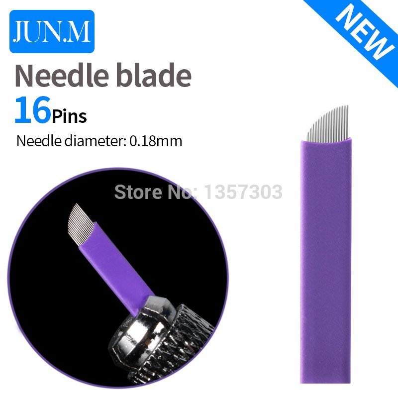 0.18mm 100 /  ٴ blade16pins   microblading ٴ blade-B5    ũ ̵ ٴ